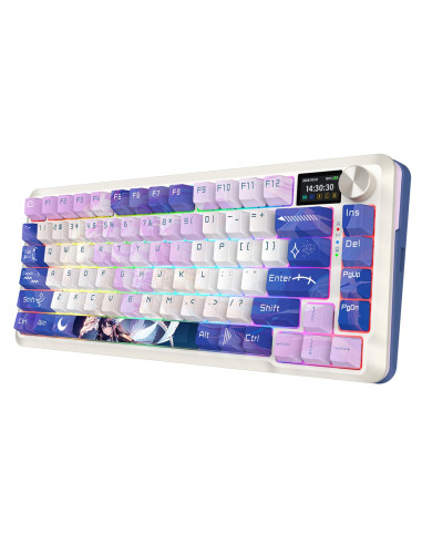 Redragon K708Ak-Rgb-Pro Flekact Klawiatura Usb + Rf Wireless + Bluetooth Biały