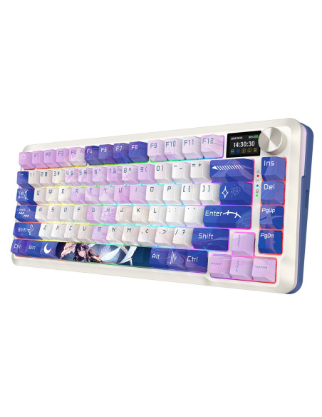 Redragon K708Ak-Rgb-Pro Flekact Klawiatura Usb + Rf Wireless + Bluetooth Biały
