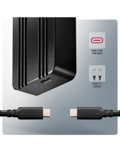Axagon Eem2-40G Obudowa Do Dysków Twardych Obudowa Ssd Czarny M.2 2