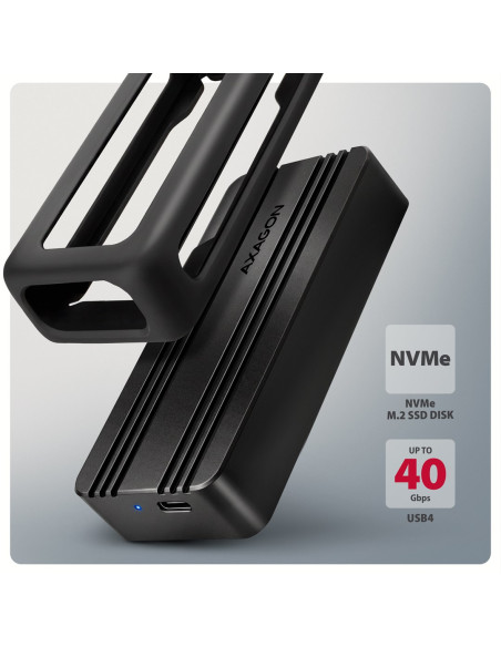 Axagon Eem2-40G Obudowa Do Dysków Twardych Obudowa Ssd Czarny M.2