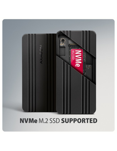 Axagon Eem2-40G Obudowa Do Dysków Twardych Obudowa Ssd Czarny M.2
