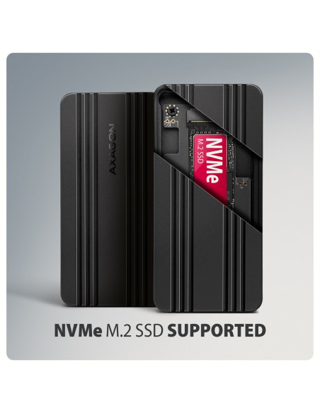 Axagon Eem2-40G Obudowa Do Dysków Twardych Obudowa Ssd Czarny M.2