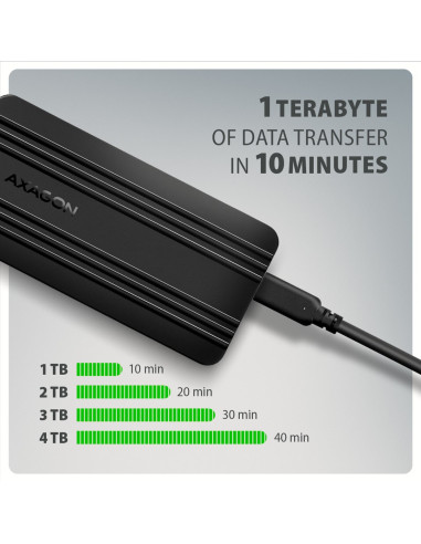 Axagon Eem2-40G Obudowa Do Dysków Twardych Obudowa Ssd Czarny M.2
