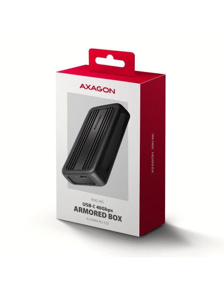 Axagon Eem2-40G Obudowa Do Dysków Twardych Obudowa Ssd Czarny M.2