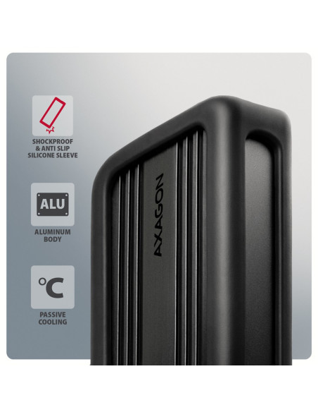 Axagon Eem2-40G Obudowa Do Dysków Twardych Obudowa Ssd Czarny M.2