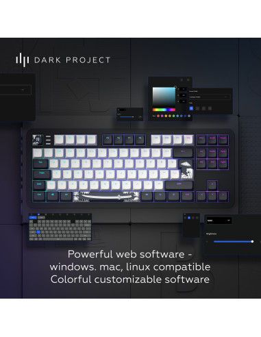Dark Project Dpkb_Bushido_87_Iso Klawiatura Gaming Usb Qwertz Duński, Angielski, Fiński, Niemiecki, Skandynawia, Norweski, Hiszp