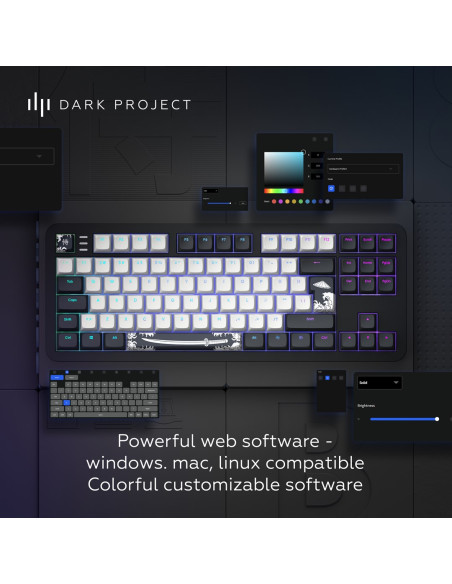 Dark Project Dpkb_Bushido_87_Iso Klawiatura Gaming Usb Qwertz Duński, Angielski, Fiński, Niemiecki, Skandynawia, Norweski, Hiszp