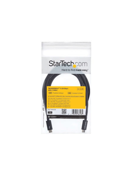 Startech.com Tblt3Mm2M Kabel Thunderbolt 2 M 20 Gbit/S Czarny