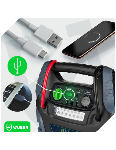 Booster Kompresor 5W1 Z Rozruchem W14270 Wuber