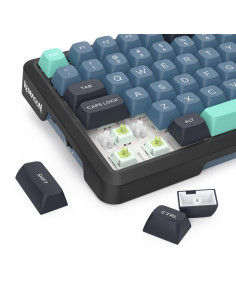Redragon K724Gbg-Rgb-Pro Behemoth Klawiatura Usb + Rf Wireless + Bluetooth Szary, Niebieski