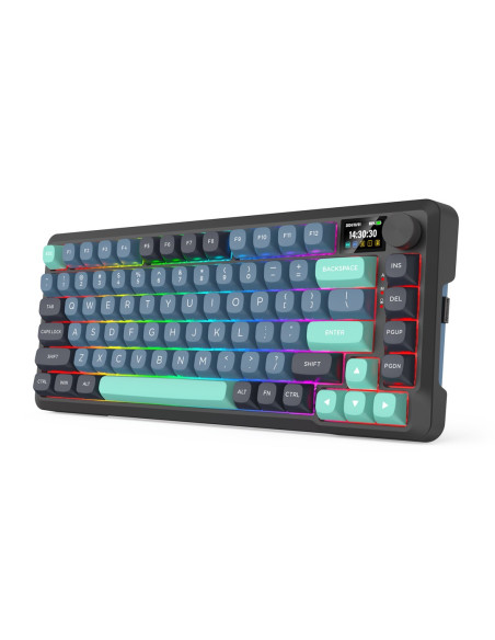 Redragon K724Gbg-Rgb-Pro Behemoth Klawiatura Usb + Rf Wireless + Bluetooth Szary, Niebieski
