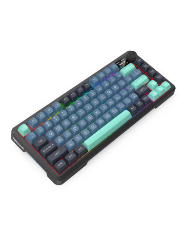 Redragon K724Gbg-Rgb-Pro Behemoth Klawiatura Usb + Rf Wireless + Bluetooth Szary, Niebieski
