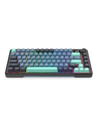 Redragon K724Gbg-Rgb-Pro Behemoth Klawiatura Usb + Rf Wireless + Bluetooth Szary, Niebieski