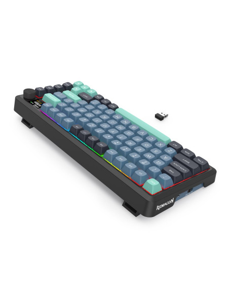 Redragon K724Gbg-Rgb-Pro Behemoth Klawiatura Usb + Rf Wireless + Bluetooth Szary, Niebieski