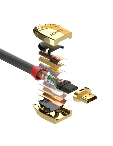 Lindy 37864 Kabel Hdmi 5 M Hdmi Typu A (Standard) Złoto, Szary