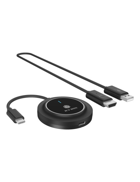 Icy Box Ib-Wl101 Bezprzewodowy System Prezentacji Hdmi / Usb Type-C Klucz Sprzętowy