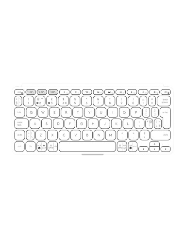 Logitech Keys-To-Go 2 Qwerty Amerykański Międzynarodowy Bluetooth Biały