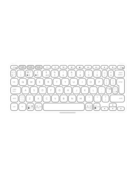 Logitech Keys-To-Go 2 Qwerty Amerykański Międzynarodowy Bluetooth Biały