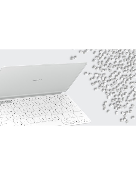 Logitech Keys-To-Go 2 Qwerty Amerykański Międzynarodowy Bluetooth Biały