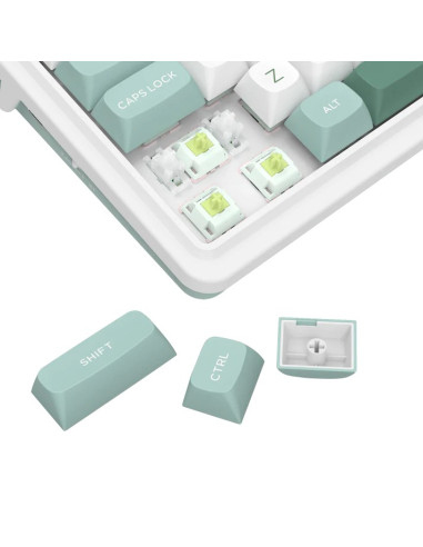 Redragon K719Wg-Rgb-Pro Galatin Klawiatura Usb + Rf Wireless + Bluetooth Biały, Zielony