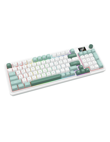 Redragon K719Wg-Rgb-Pro Galatin Klawiatura Usb + Rf Wireless + Bluetooth Biały, Zielony