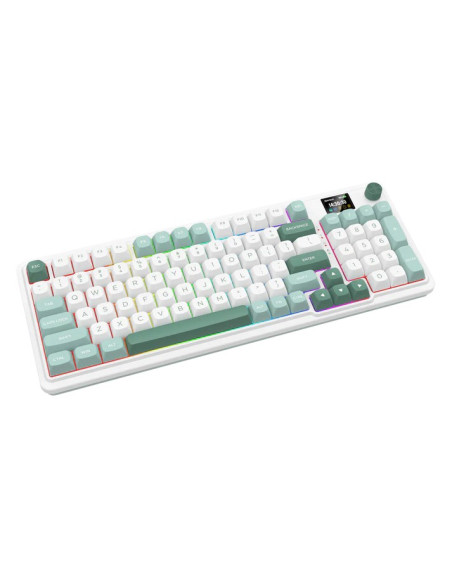 Redragon K719Wg-Rgb-Pro Galatin Klawiatura Usb + Rf Wireless + Bluetooth Biały, Zielony