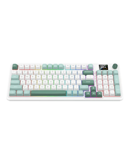 Redragon K719Wg-Rgb-Pro Galatin Klawiatura Usb + Rf Wireless + Bluetooth Biały, Zielony