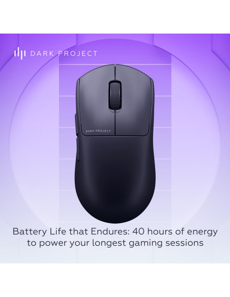 Dark Project Dpp_Nexus_Black Myszka Gaming Oburęczny Rf Wireless + Bluetooth + Usb Type-C Optyczny 26000 Dpi