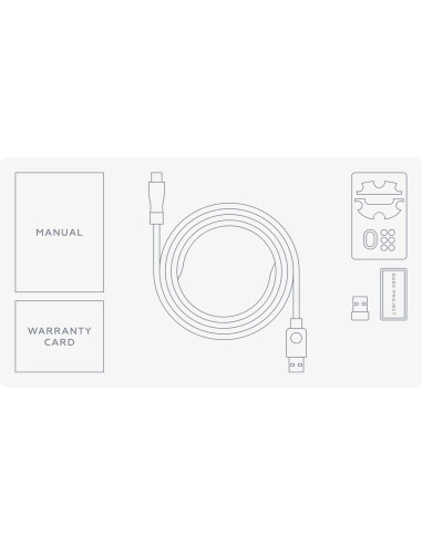 Dark Project Dpp_Nexus_Black Myszka Gaming Oburęczny Rf Wireless + Bluetooth + Usb Type-C Optyczny 26000 Dpi