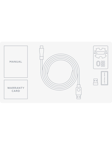 Dark Project Dpp_Nexus_Black Myszka Gaming Oburęczny Rf Wireless + Bluetooth + Usb Type-C Optyczny 26000 Dpi