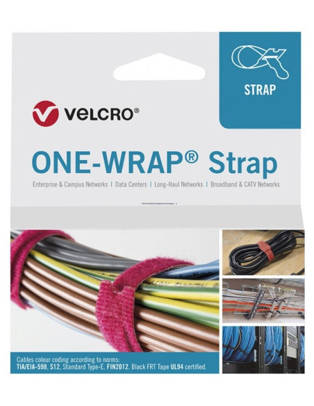 Velcro One-Wrap Opaska Kablowa Zwalniana Opaska Kablowa Polipropylen (Pp), Rzep Czarny 100 Szt.