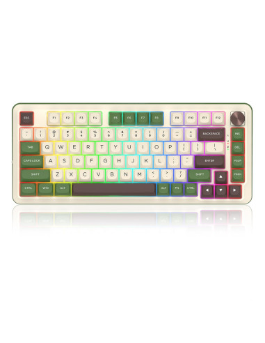 Redragon K681Cgc-Rgb-Pro Cyrus Klawiatura Usb + Rf Wireless + Bluetooth Biały, Zielony