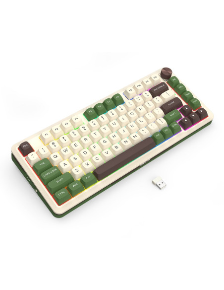 Redragon K681Cgc-Rgb-Pro Cyrus Klawiatura Usb + Rf Wireless + Bluetooth Biały, Zielony
