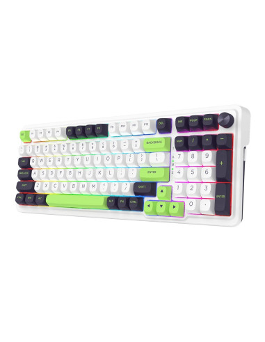 Redragon K686Wbg-Rgb-Max Eisa Max Klawiatura Usb + Rf Wireless + Bluetooth Biały, Czarny