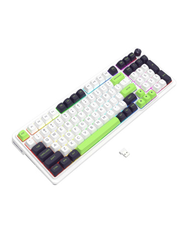 Redragon K686Wbg-Rgb-Max Eisa Max Klawiatura Usb + Rf Wireless + Bluetooth Biały, Czarny