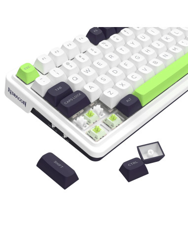 Redragon K686Wbg-Rgb-Max Eisa Max Klawiatura Usb + Rf Wireless + Bluetooth Biały, Czarny