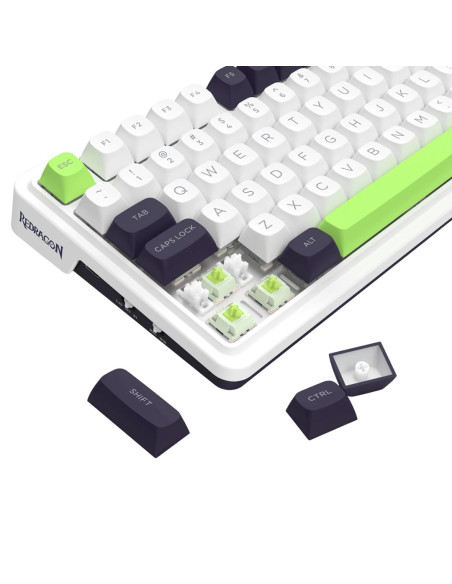Redragon K686Wbg-Rgb-Max Eisa Max Klawiatura Usb + Rf Wireless + Bluetooth Biały, Czarny