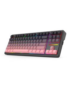 Redragon K728Sp-Rgb-Pro Antonium Pro Klawiatura Usb + Rf Wireless + Bluetooth Czarny, Różowy