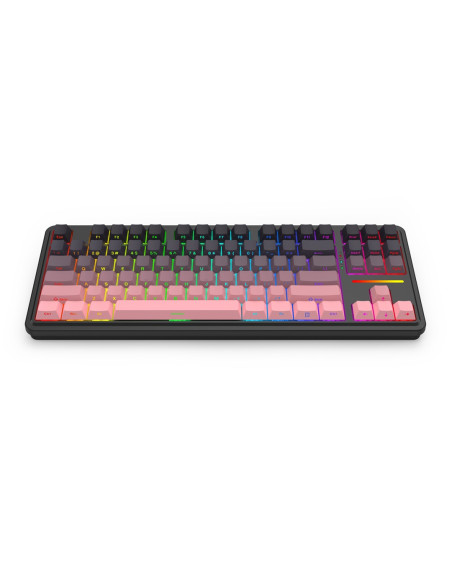 Redragon K728Sp-Rgb-Pro Antonium Pro Klawiatura Usb + Rf Wireless + Bluetooth Czarny, Różowy