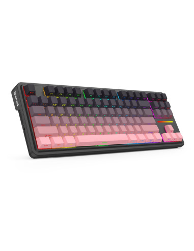 Redragon K728Sp-Rgb-Pro Antonium Pro Klawiatura Usb + Rf Wireless + Bluetooth Czarny, Różowy