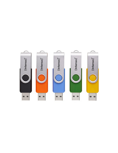 Intenso Usb Flash Drive Office Line 3543595 3.2 5St. Multipack - 64 Gb Pamięć Usb Usb Typu-A 3.2 Gen 1 (3.1 Gen 1) Wielobarwny
