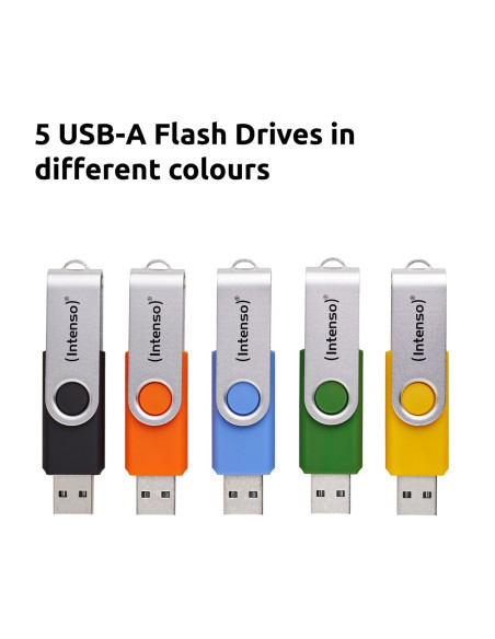 Intenso Usb Flash Drive Office Line 3543595 3.2 5St. Multipack - 64 Gb Pamięć Usb Usb Typu-A 3.2 Gen 1 (3.1 Gen 1) Wielobarwny