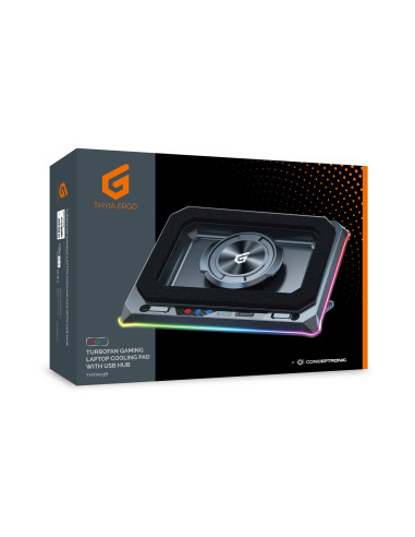 Conceptronic Thyia03B Podkładka Chłodząca Do Laptop 48,3 Cm (19") 2400 Rpm Czarny