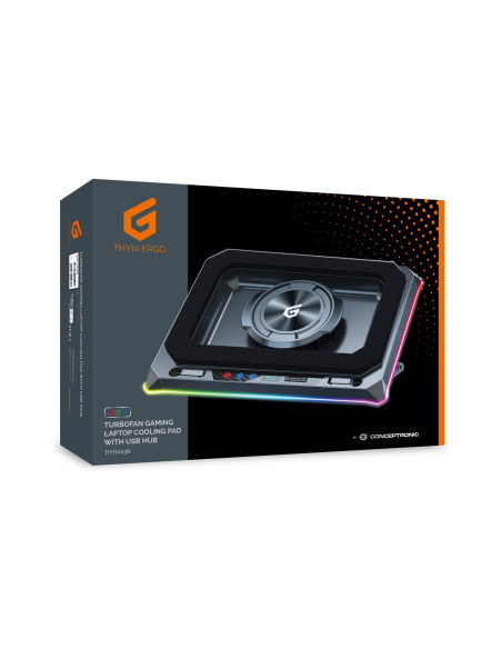 Conceptronic Thyia03B Podkładka Chłodząca Do Laptop 48,3 Cm (19") 2400 Rpm Czarny