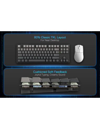Redragon K707Sp-Rgb-Pro Starblade Klawiatura Usb + Rf Wireless + Bluetooth Czarny