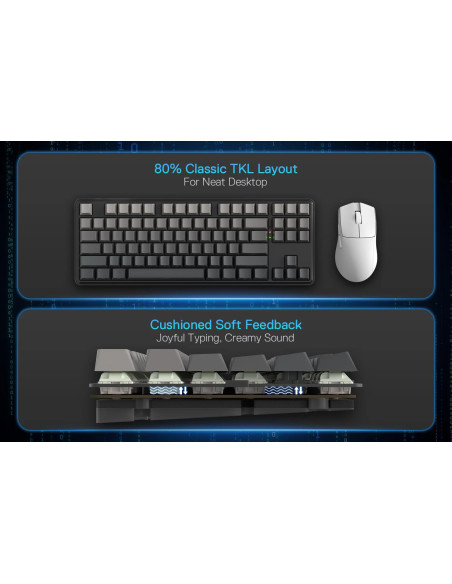 Redragon K707Sp-Rgb-Pro Starblade Klawiatura Usb + Rf Wireless + Bluetooth Czarny