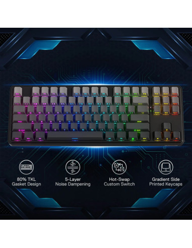 Redragon K707Sp-Rgb-Pro Starblade Klawiatura Usb + Rf Wireless + Bluetooth Czarny