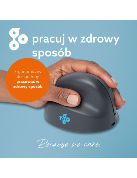 R-Go Tools Mysz Pionowa R-Go He Basic, Mysz Ergonomiczna, Rozmiar Medium (Długość Dłoni 165-185 Mm), Dla Leworęcznych, Bluetooth