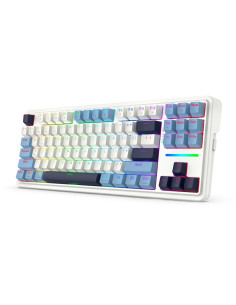 Redragon K728Wbb-Rgb-Pro Antonium Pro Klawiatura Usb + Rf Wireless + Bluetooth Biały, Niebieski