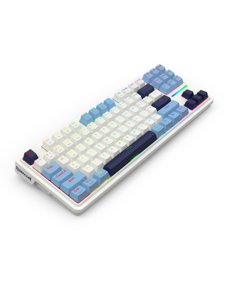 Redragon K728Wbb-Rgb-Pro Antonium Pro Klawiatura Usb + Rf Wireless + Bluetooth Biały, Niebieski